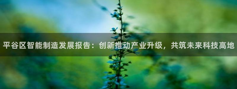 意昂体育3联系电话：平谷区智能制造发展报告：创新推动产业升级