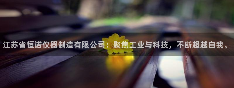 意昂3娱乐是那个系列的台子：江苏省恒诺仪器制造有限公司：聚焦