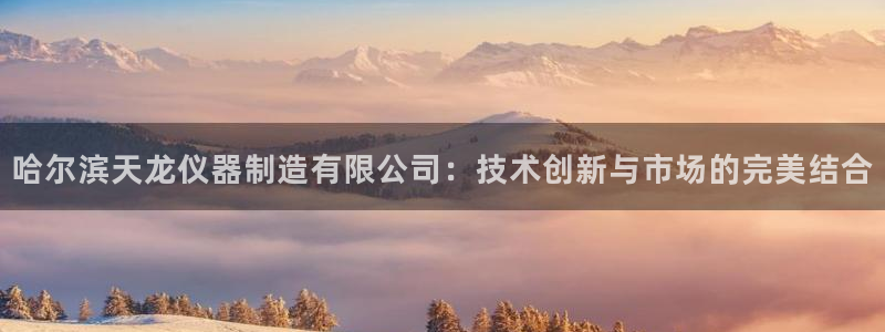 意昂体育3软件：哈尔滨天龙仪器制造有限公司：技术创新与市场的