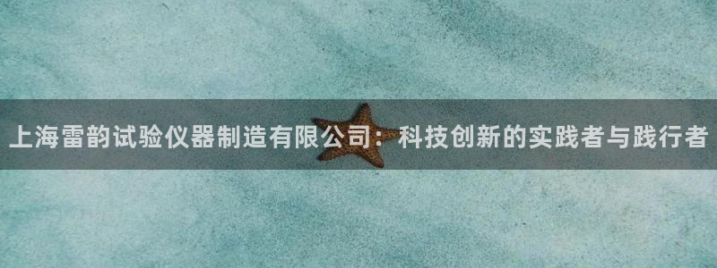 意昂3娱乐平台：上海雷韵试验仪器制造有限公司：科技创新的实践