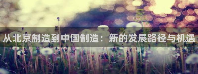 意昂体育3平台假的吗是真的吗：从北京制造到中国制造：新的发展