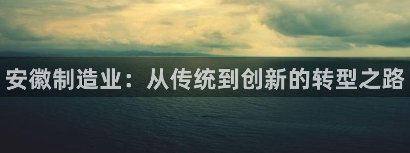 意昂体育3平台是正规平台吗安全吗：安徽制造业：从传统到创新的
